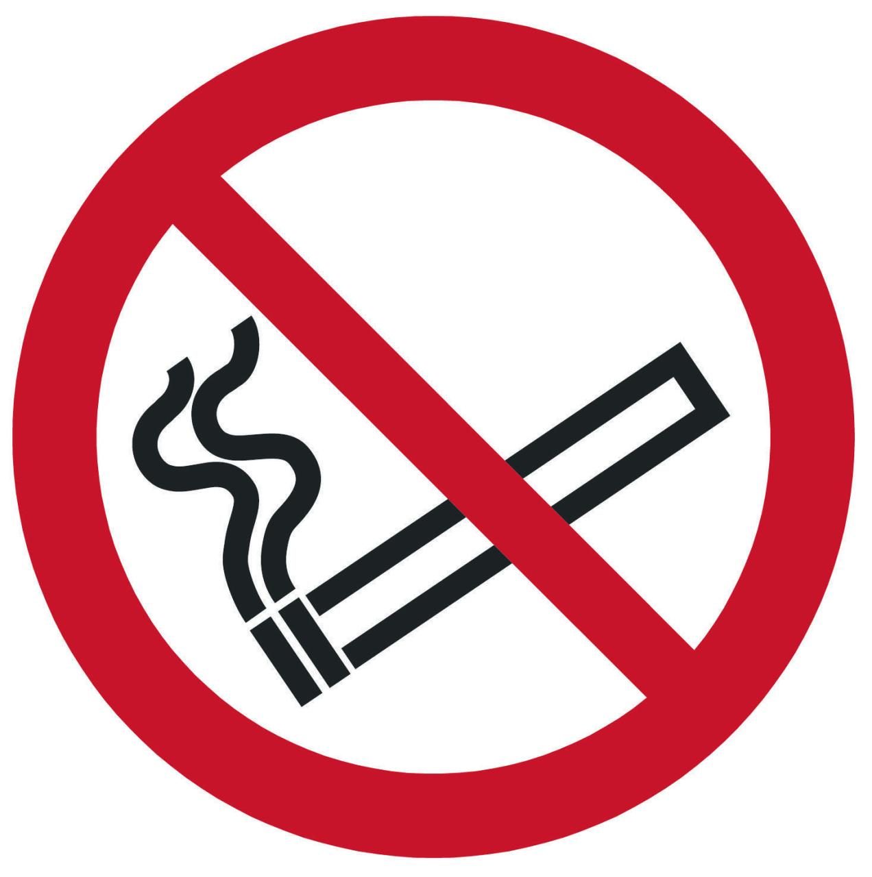 Verbotsaufkleber Schild "Rauchen verboten" 10 cm Rauchen verboten von NEUTRAL