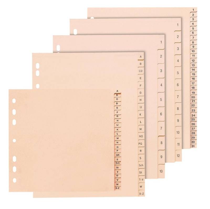 neutral Register Pap.Register A-Z 10x 24-tlg.Hf chamois von NEUTRAL