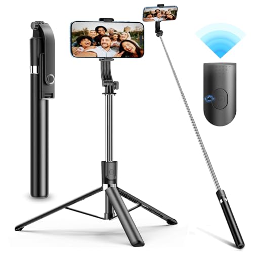 NEUTYPECHIC 170CM Handy Stativ mit Fernauslöser, 3 in 1 Selfie Stick Stativ für Smartphone mit Bluetooth Fernbedienung, Handyhalterung 360° Drehbar, Tripod Kompatibel mit iPhone und Android von NEUTYPECHIC