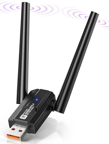NEUTYPECHIC 2 in 1 Bluetooth Adapter PC 5.4, USB WLAN Stick für PC, 900Mbps 2.4GHz/5.0GHz Bluetooth Dongle mit 5DBI Antenne, Plug und Play, Bluetooth Stick für PC Kompatibel mit Windows 11,10 NEUTYPECHIC 2 in 1 Bluetooth Adapter PC 5.4, USB WLAN Stick für PC, 900Mbps 2.4GHz/5.0GHz Bluetooth Dongle mit 5DBI Antenne, Plug und Play, Bluetooth Stick für PC Kompatibel mit Windows 11,10 von NEUTYPECHIC