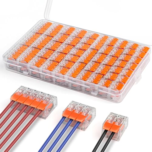 NEUTYPECHIC 60 Stück Kabelverbinder Kabelklemmen Elektro, Verbindungsklemmen Einfache Installation, 4mm² Leiter LüSterklemmen Aus Feuerfestem Pc Material für 2-3-5 Leiter Elektro Draht Kabelklemmen NEUTYPECHIC 60 Stück Kabelverbinder Kabelklemmen Elektro, Verbindungsklemmen Einfache Installation, 4mm² Leiter LüSterklemmen Aus Feuerfestem Pc Material für 2-3-5 Leiter Elektro Draht Kabelklemmen von NEUTYPECHIC