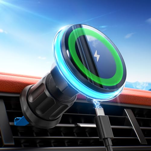 NEUTYPECHIC 15W für Magsafe Autohalterung mit Ladefunktion, Handyhalterung Auto Super Saugkraft, Handyhalterung Auto für Magsafe mit Streamer Atmosphärenlicht für iPhone 16/15/14/13/12 NEUTYPECHIC 15W für Magsafe Autohalterung mit Ladefunktion, Handyhalterung Auto Super Saugkraft, Handyhalterung Auto für Magsafe mit Streamer Atmosphärenlicht für iPhone 16/15/14/13/12 von NEUTYPECHIC