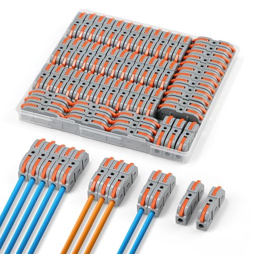 NEUTYPECHIC 60 Stück Lüsterklemmen Steckbar Flammhemmendes PA, Kabelverbinder Frei Spleißbar, Kabelklemmen Elektro mit Betätigungshebel, Verbindungsklemmen Geeignet Wohnungen, Fabriken, Baustellen NEUTYPECHIC 60 Stück Lüsterklemmen Steckbar Flammhemmendes PA, Kabelverbinder Frei Spleißbar, Kabelklemmen Elektro mit Betätigungshebel, Verbindungsklemmen Geeignet Wohnungen, Fabriken, Baustellen von NEUTYPECHIC