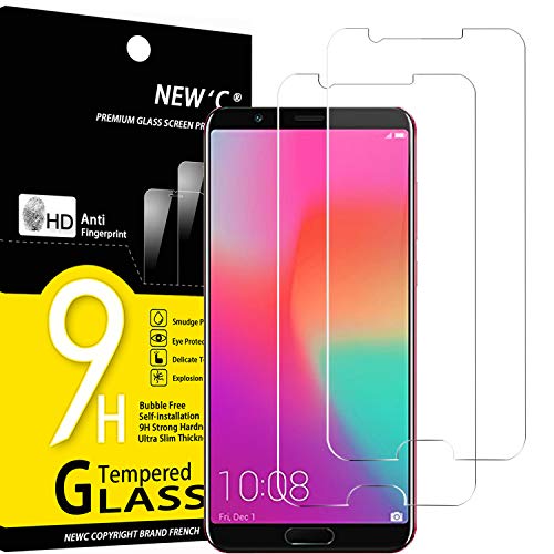 NEW'C 2 Stück, Panzer Schutz Glas für Honor 10 View, Frei von Kratzern, 9H Härte, HD Displayschutzfolie, 0.33mm Ultra-klar, Ultrabeständig von NEW'C