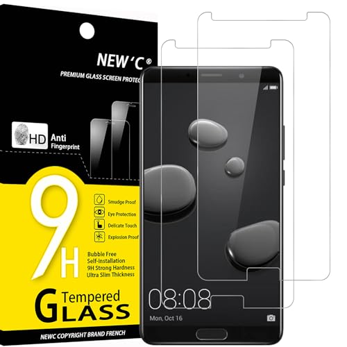 NEW'C 2 Stück, Panzer Schutz Glas für Huawei Mate 10, Frei von Kratzern, 9H Härte, HD Displayschutzfolie, 0.33mm Ultra-klar, Ultrabeständig von NEW'C