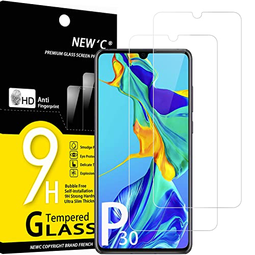 NEW'C 2 Stück, Panzer Schutz Glas für Huawei P30, Frei von Kratzern, 9H Härte, HD Displayschutzfolie, 0.33mm Ultra-klar, Ultrabeständig von NEW'C