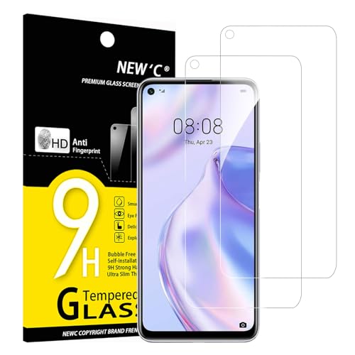 NEW'C 2 Stück, Panzer Schutz Glas für Huawei P40 Lite 5G, [Nicht für Huawei P40 Lite 4G] Frei von Kratzern, 9H Härte, HD Displayschutzfolie, 0.33mm Ultra-klar, Ultrabeständig von NEW'C