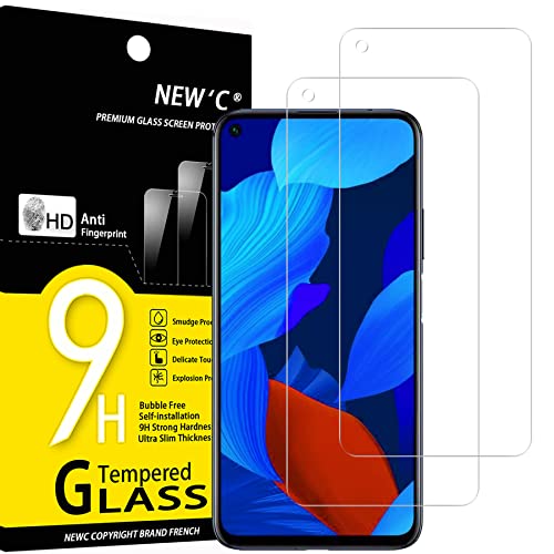 NEW'C 2 Stück, Panzer Schutz Glas für Huawei nova 5T, Frei von Kratzern, 9H Härte, HD Displayschutzfolie, 0.33mm Ultra-klar, Ultrabeständig von NEW'C