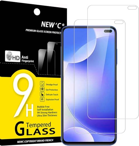 NEW'C 2 Stück, Panzer Schutz Glas für Xiaomi Redmi K30, Xiaomi Poco X2, Frei von Kratzern, 9H Härte, HD Displayschutzfolie, 0.33mm Ultra-klar, Ultrabeständig von NEW'C