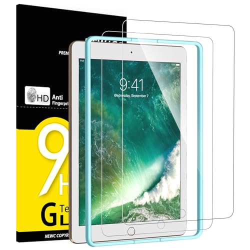 NEW'C 2 Stück, Panzer Schutz Glas für iPad Air 10,5 Zoll (3. Generation 2019) and iPad Pro 10,5 2017 und ein Ausrichtungswerkzeug, HD Displayschutzfolie, 0.33mm Ultra-klar, Ultrabeständig von NEW'C