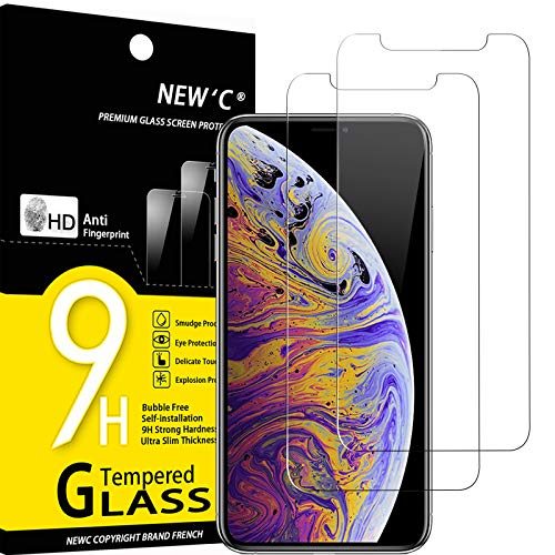 NEW'C 2 Stück, Panzer Schutz Glas für iPhone 11 Pro Max, XS Max, Frei von Kratzern, 9H Härte, HD Displayschutzfolie, 0.33mm Ultra-klar, Ultrabeständig von NEW'C