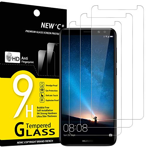 NEW'C 3 Stück, Panzer Schutz Glas für Huawei Mate 10 Lite, Frei von Kratzern, 9H Härte, HD Displayschutzfolie, 0.33mm Ultra-klar, Ultrabeständig von NEW'C