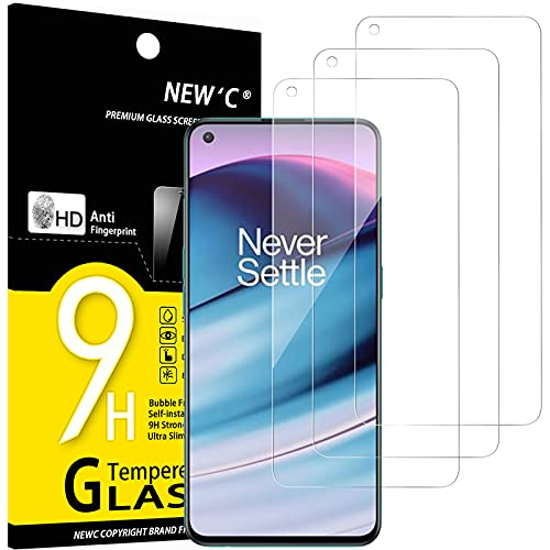 NEW'C 3 Stück, Panzer Schutz Glas für OnePlus Nord CE 5G, Frei von Kratzern, 9H Härte, HD Displayschutzfolie, 0.33mm Ultra-klar, Ultrabeständig von NEW'C