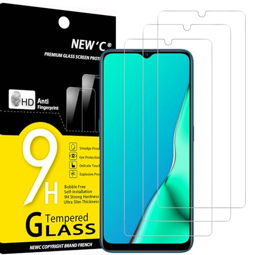 NEW'C 3 Stück, Panzer Schutz Glas für Oppo A9 2020, A5 2020, Frei von Kratzern, 9H Härte, HD Displayschutzfolie, 0.33mm Ultra-klar, Ultrabeständig von NEW'C