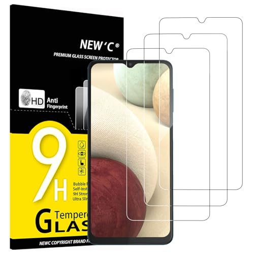 NEW'C 3 Stück für Samsung Galaxy A12 für Panzerglas, Frei von Kratzern, 9H Härte, HD Displayschutzfolie, 0.33mm Ultra-klar, Ultrabeständig NEW'C 3 Stück für Samsung Galaxy A12 für Panzerglas, Frei von Kratzern, 9H Härte, HD Displayschutzfolie, 0.33mm Ultra-klar, Ultrabeständig von NEW'C