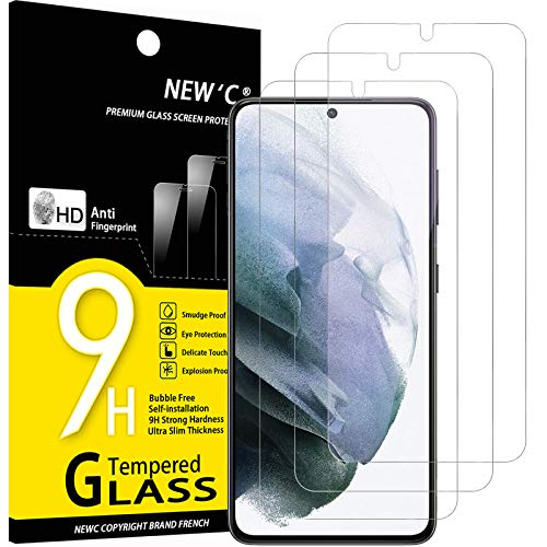 NEW'C 3 Stück, Panzer Schutz Glas für Samsung Galaxy S21 Plus / S21+ 5G (6.7), Frei von Kratzern, 9H Härte, HD Displayschutzfolie, 0.26mm Ultra-klar, Ultrabeständig von NEW'C