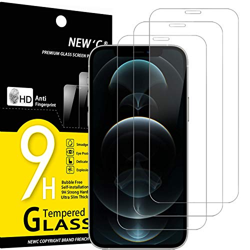 NEW'C 3 Stück, Panzer Schutz Glas für iPhone 12 Pro Max (6,7"), Frei von Kratzern, 9H Härte, HD Displayschutzfolie, 0.33mm Ultra-klar, Ultrabeständig von NEW'C