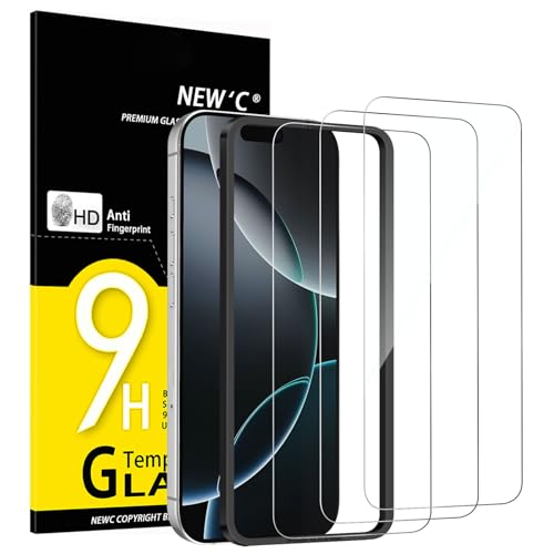 NEW'C 3 Stück für iPhone 16 Pro Max für Panzerglas (6,9 Zoll), Frei von Kratzern, 9H Härte, HD Displayschutzfolie, Ultra-klar, Ultrabeständig -Einfaches Installationswerkzeug enthalten von NEW'C