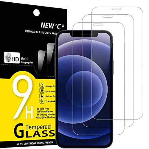NEW'C 3 Stück, Schutzfolie für Panzerglas für iPhone 12 Mini (5.4), Frei von Kratzern, 9H Härte, HD Displayschutzfolie, 0.33mm Ultra-klar, Ultrabeständig von NEW'C