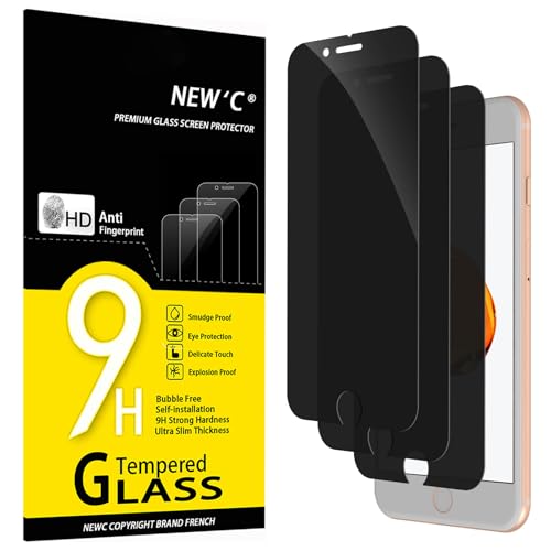 NEW'C 3 Stück, Sichtschutz Panzer Schutz Glas für iPhone 8 Plus, iPhone 7 Plus, Verbesserter 28-Grad-schutzwinkel, Ultra-Haltbare 9H Härte, Blasenfrei NEW'C 3 Stück, Sichtschutz Panzer Schutz Glas für iPhone 8 Plus, iPhone 7 Plus, Verbesserter 28-Grad-schutzwinkel, Ultra-Haltbare 9H Härte, Blasenfrei von NEW'C