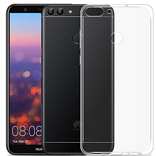 NEW'C Hülle für Huawei P smart, [Ultra transparent Silikon Gel TPU Soft] Cover Case Schutzhülle Kratzfeste mit Schock Absorption und Anti Scratch kompatibel Huawei P smart von NEW'C