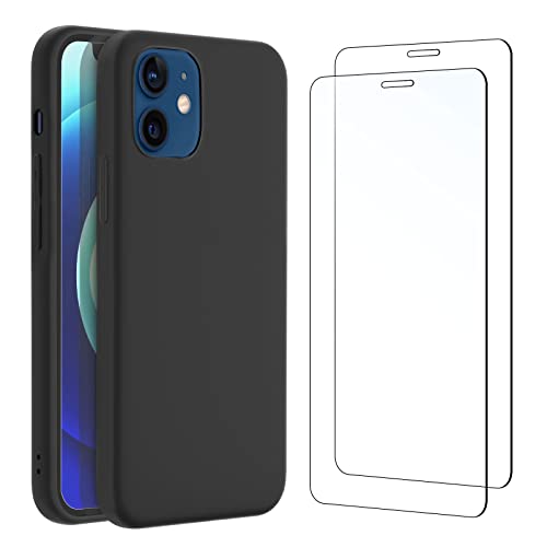 NEW'C Hülle für iPhone 12, iPhone 12 Pro Ultra Thin Silikon Schwarz und 2 × Panzer Schutz Glas für iPhone 12, iPhone 12 Pro - Anti Scratch NEW'C Hülle für iPhone 12, iPhone 12 Pro Ultra Thin Silikon Schwarz und 2 × Panzer Schutz Glas für iPhone 12, iPhone 12 Pro - Anti Scratch von NEW'C