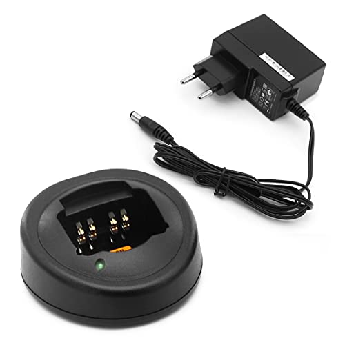 NEWASHAN Basisstation für Desktop-Ladegerät, Ersatz für Motorola Radio GP340 GP380 GP680 HT750 HT1250LS PR860 PRO5450 HTN9000 HNN9010 Ni-MH Ni-CD Li-Ion Akku Schnellladung (EU-Adapter) von NEWASHAN