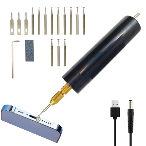 Entfernen beschädigter Schrauben für Handy, Reparatur-Set für iPhone, iPhone-Reparaturwerkzeug, elektrischer Schraubenschneider für kleine Schrauben, 4 Größen, USB-5-V-Netzteil, Schraubenausdreher für von NEWBILITY