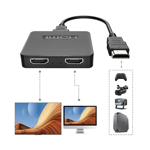 NEWCARE HDMI Kabel Splitter 1 In 2 Out für Zwei Monitore Gleichzeitig - Verteiler für Xbox, Fire Stick, Roku NEWCARE HDMI Kabel Splitter 1 In 2 Out für Zwei Monitore Gleichzeitig - Verteiler für Xbox, Fire Stick, Roku von NEWCARE