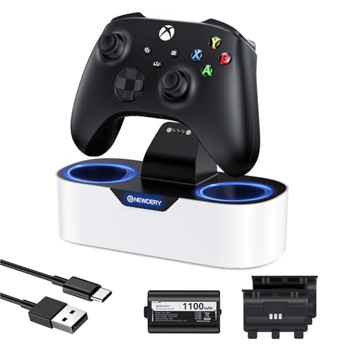 NEWDERY Solo-Ladestation für Xbox Wireless-Controller, Schnellladestation, Einzelladestation für Xbox One/Series X|S-Controller von NEWDERY