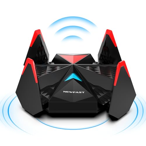 NEWFAST AXE5400 Mbps Gigabit WiFi Adapter for PC USB Wireless Dongle Tri-Band (6G/5G/2.4G) WLAN Stick WiFi 6E Dongle,4XHigh Gain Antennas,WiFi Adapter PC Support Windows 10/11,Beamforming Technology von NEWFAST