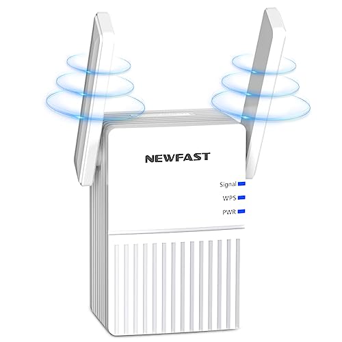 NEWFAST WLAN Verstärker WLAN Repeater 300Mbit/s WiFi Verstärker Einzelband WiFi Repeater Kompatibel zu Allen WLAN Geräten, Supports 30 Gevices EU Stecker von NEWFAST