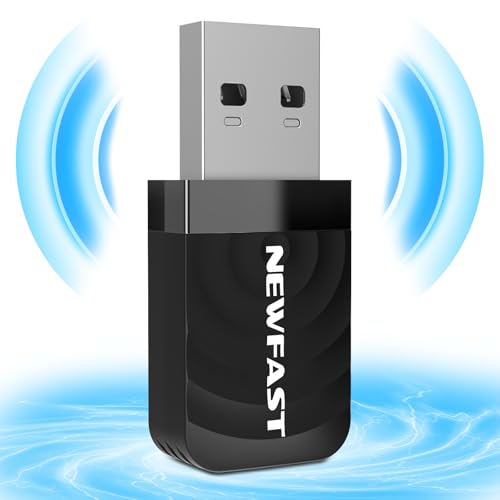 NEWFAST WiFi Adapter PC,1300Mbps USB Dual-Band 5G/2.4G WLAN Stick PC,Eingebaute High Gain Antenne,Mini Body Design,Optimierung der Wärmeableitung,WiFi Dongle Only for Windows 11/10,Mac OS 10.11-10.15 NEWFAST WiFi Adapter PC,1300Mbps USB Dual-Band 5G/2.4G WLAN Stick PC,Eingebaute High Gain Antenne,Mini Body Design,Optimierung der Wärmeableitung,WiFi Dongle Only for Windows 11/10,Mac OS 10.11-10.15 von NEWFAST