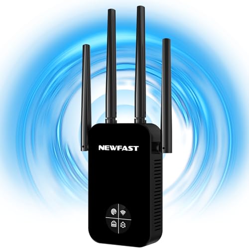 NEWFAST WiFi Repeater AC1200Mbps WIFI Verstärker mit 4 Antennen, Leistungsstarker WiFi Extender NEWFAST WiFi Repeater AC1200Mbps WIFI Verstärker mit 4 Antennen, Leistungsstarker WiFi Extender von NEWFAST