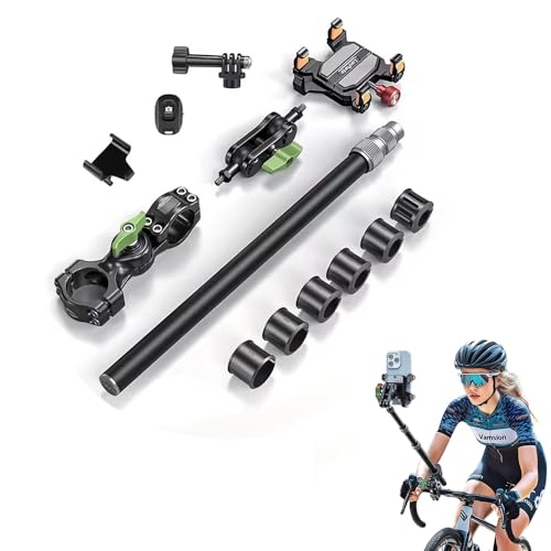 Kamera Halterung, Zubehör für insta360 x3/4, Halterung Fahrrad für gopro, 360-Grad-Drehung, Doppelte Stabilität, Kompatibel mit Mehreren Geräten Kamera Halterung, Zubehör für insta360 x3/4, Halterung Fahrrad für gopro, 360-Grad-Drehung, Doppelte Stabilität, Kompatibel mit Mehreren Geräten von NEWFUN