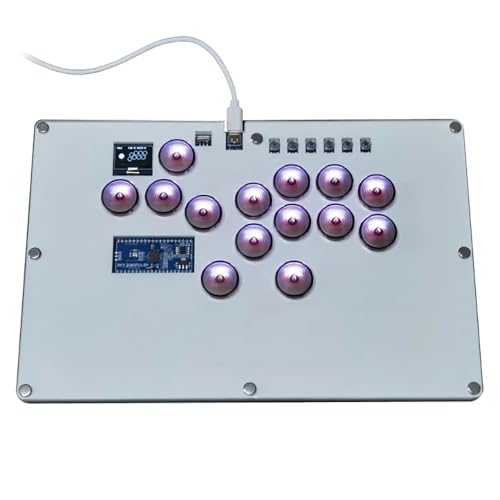 NEWFUN Arcade Fight Stick, T16 All Button Arcade Controller, Fighting Arcade Game Keyboard für PS4/Switch/PC/PS3 Street Fight keypad mit Turbo und benutzerdefiniertem RGB NEWFUN Arcade Fight Stick, T16 All Button Arcade Controller, Fighting Arcade Game Keyboard für PS4/Switch/PC/PS3 Street Fight keypad mit Turbo und benutzerdefiniertem RGB von NEWFUN