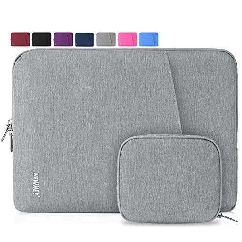 NEWHEY Laptophülle 13 Zoll Stoßfest Laptop Notebook Tasche Hülle Wasserdicht Schutzhülle Sleeve Case Kompatibel 13-13.3 mit Klein Fall Grau von NEWHEY