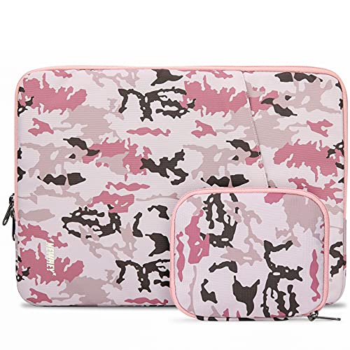 NEWHEY Laptophülle 13 Zoll Stoßfest Laptop Notebook Tasche Hülle Wasserdicht Schutzhülle Sleeve Case Kompatibel 13-13.3 mit Klein Fall Tarnung Rosa von NEWHEY