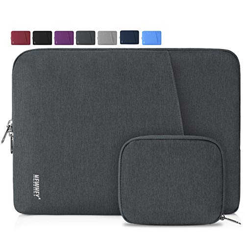 NEWHEY Laptophülle 15 Zoll Stoßfest Laptop Notebook Tasche Hülle Wasserdicht Schutzhülle Sleeve Case Kompatibel 15-15.6 mit Klein Fall Dunkelgrau von NEWHEY