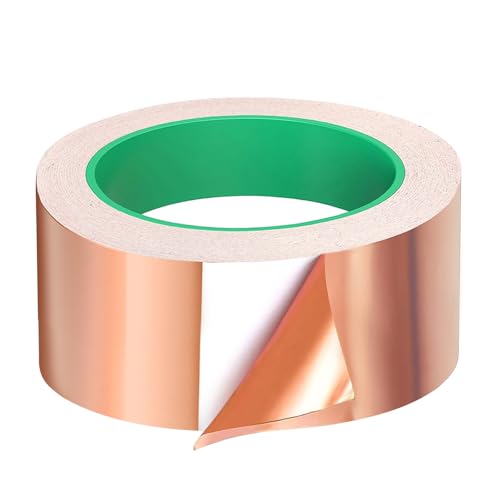 NEWJEK Kupferband Selbstklebend, 20m x 50mm Kupferfolie Selbstklebend, Beidseitig Leitende Copper Tape Gegen Schnecken, Kupfer Klebeband für EMI Abschirmung Schneckenschutz Elektro Reparatur NEWJEK Kupferband Selbstklebend, 20m x 50mm Kupferfolie Selbstklebend, Beidseitig Leitende Copper Tape Gegen Schnecken, Kupfer Klebeband für EMI Abschirmung Schneckenschutz Elektro Reparatur von NEWJEK