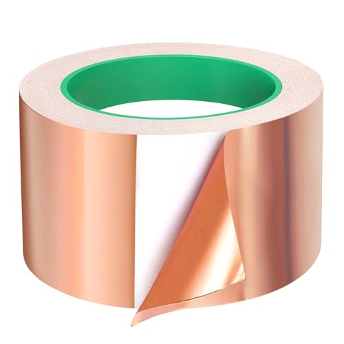 NEWJEK Kupferband Selbstklebend, 20m x 70mm Kupferfolie Selbstklebend, Beidseitig Leitende Copper Tape Gegen Schnecken, Kupfer Klebeband für EMI Abschirmung Schneckenschutz Elektro Reparatur NEWJEK Kupferband Selbstklebend, 20m x 70mm Kupferfolie Selbstklebend, Beidseitig Leitende Copper Tape Gegen Schnecken, Kupfer Klebeband für EMI Abschirmung Schneckenschutz Elektro Reparatur von NEWJEK