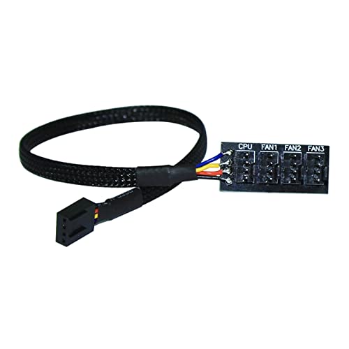 Schwarze Ärmelmantel 30 cm 1 bis 4 4-pins molex TX4 PWM CPU. Kühler/Gehäuse/Chase-Kühllüfter Stromkabel-Nabe-Splitter-Adapter von NEWLIA