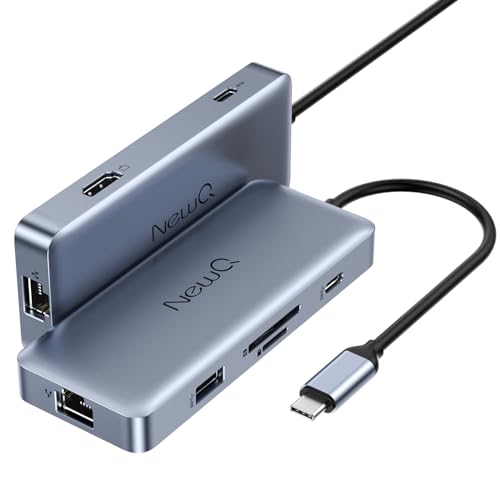 140W USB C Hub, 7-in-1 Mit SD TF 4.0 High-Speed Reader, HDMI 4K@60Hz, 10Gbps USB A, RJ45 Gigabit Ethernet, PD3.1 140W Port, Für MacBook Pro 16 Zoll M3 Pro Und Andere Laptops, USB-C Geräte von NEWQ