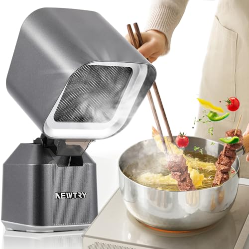 NEWTRY Desktop-Dunstabzugshaube Tragbare Dunstabzugshaube mit 2 waschbaren Filtern Starke Saugkraft für Home Kitchen Indoor BBQ Hotpot von NEWTRY