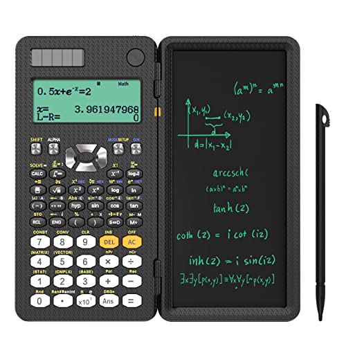 NEWYES Scientific Taschenrechner 417 Funktionen Engineering Calculator mit Schreibtafel und Stift für Studenten, Lehrer, Ingenieure, Technisch-Wissenschaftlich, Solar und Batterie Dual Stromversorgung von NEWYES