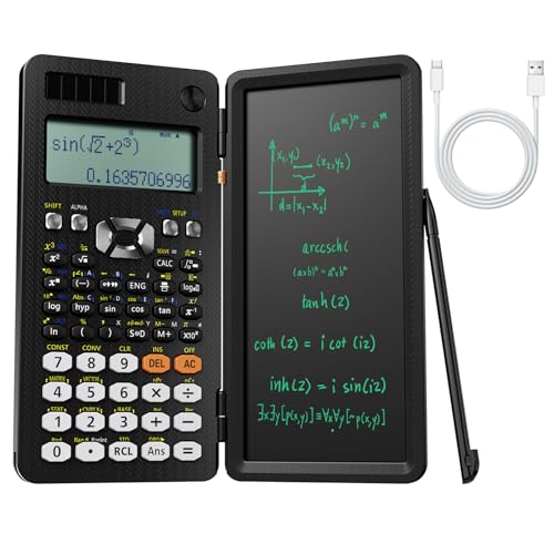 NEWYES 991ES MAX Wiederaufladbarer Wissenschaftlicher Taschenrechner mit Notizblock - 417 Funktionen mit Typ-C Aufladung, Ideal für Gymnasiasten, Studenten & Ingenieure von NEWYES
