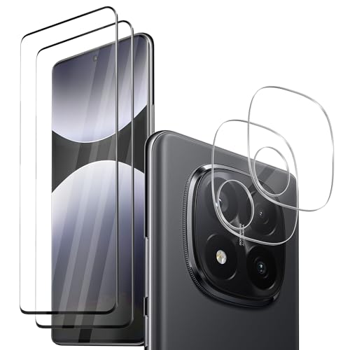 NEWZEROL 3D Panzerschutz kompatibel für Xiaomi Redmi Note 14 Pro Plus 5g / 14 Pro + 5g, 2 Stück Displayschutzfolie + 2 Stück Kameraschutz Blasenfreie 9H Härte High Definition Schutzfolie NEWZEROL 3D Panzerschutz kompatibel für Xiaomi Redmi Note 14 Pro Plus 5g / 14 Pro + 5g, 2 Stück Displayschutzfolie + 2 Stück Kameraschutz Blasenfreie 9H Härte High Definition Schutzfolie von NEWZEROL