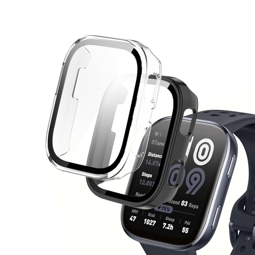NEWZEROL 2 Stück Hart Schutzhüllen Kompatibel für Amazfit Bip 6, PC-Schutzrahmen + Displayschutzfolie aus Gehärtetem Glas für Amazfit Bip 6 – Schwarz/Transparent NEWZEROL 2 Stück Hart Schutzhüllen Kompatibel für Amazfit Bip 6, PC-Schutzrahmen + Displayschutzfolie aus Gehärtetem Glas für Amazfit Bip 6 – Schwarz/Transparent von NEWZEROL