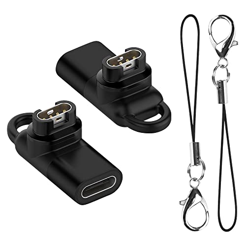 NEWZEROL 2 Stück USB C Adapter Kompatibel für Garmin Uhr Typ C Ladekabel Adapter für Garmin vivoactive 6/5/4S,Fenix 8/8 Solar/7/6,Forerunner 55/265/165/955/965,Venu 3S/2S,Epix2,Instinct 3-Schwarz NEWZEROL 2 Stück USB C Adapter Kompatibel für Garmin Uhr Typ C Ladekabel Adapter für Garmin vivoactive 6/5/4S,Fenix 8/8 Solar/7/6,Forerunner 55/265/165/955/965,Venu 3S/2S,Epix2,Instinct 3-Schwarz von NEWZEROL