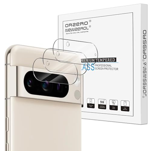 NEWZEROL 3 Stück Kameraschutz kompatibel für Google Pixel 8 Pro, [Nicht Betroffener Temperatursensor] HD-Klarer, Kratzfester Kameraschutz aus Gehärtetem Glas mit Vollständiger Abdeckung von NEWZEROL